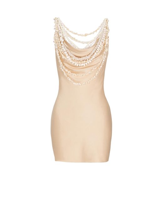 Balmain White Silk Shell Dress