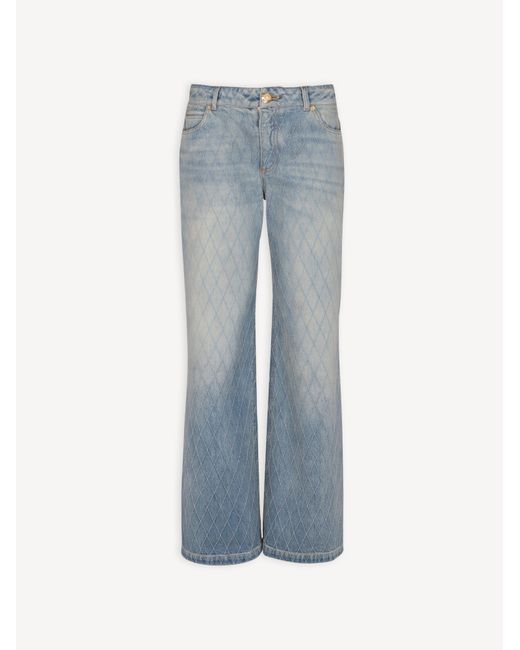 Balmain Blue Diamond Denim Straight-Fit Jeans