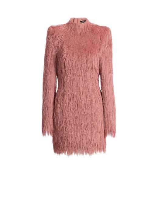 Balmain Pink Fringe Bodycon Dress