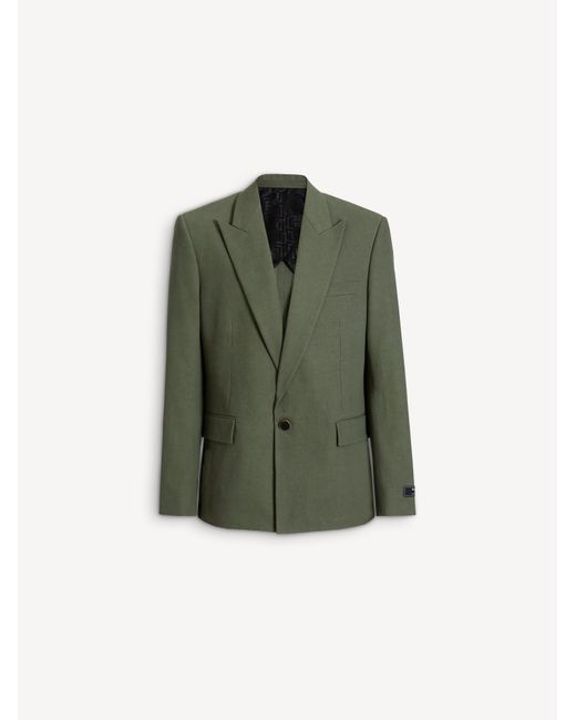 Balmain Black Cotton Twill 1-Button Jacket for men