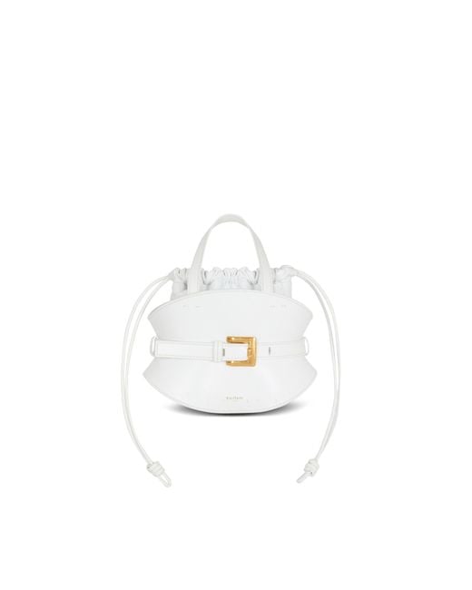 Balmain White Shuffle Mini Bag