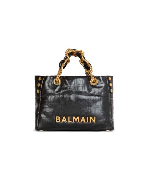 Balmain Black Small 1945 Soft Tote Bag