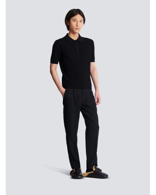 Polo di Balmain in Black da Uomo