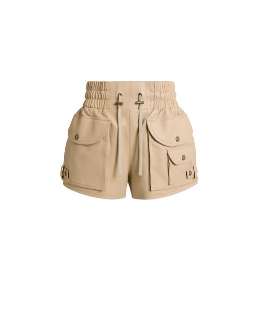 Balmain Natural Lambskin Utility Shorts