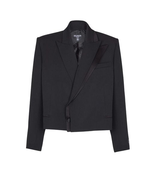 Balmain Blue Grain De Poudre Jacket for men