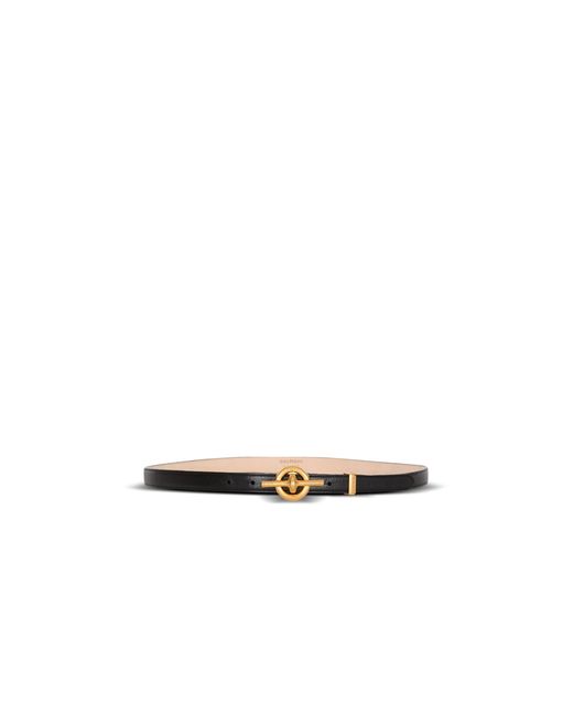 Balmain White Calfskin T-Bar Belt for men
