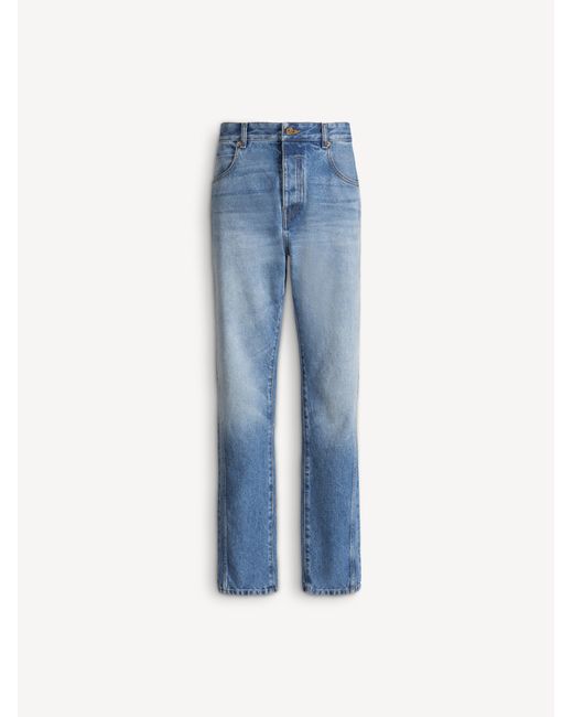 Balmain Blue Straight-Leg Denim Jeans for men