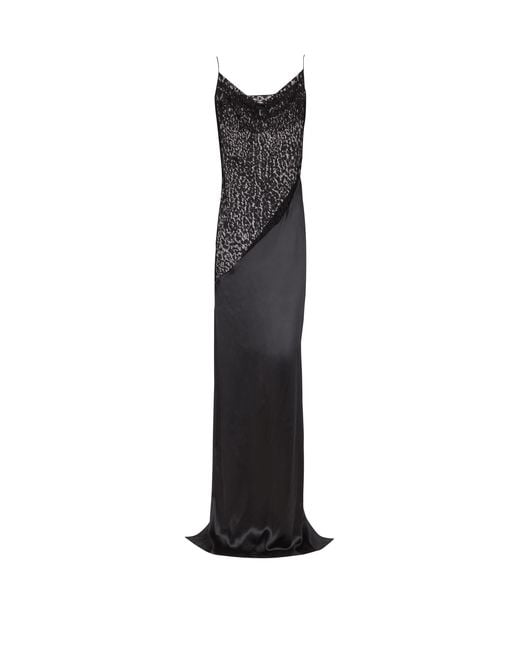 Balmain White Flowing Spaghetti Strap Dress
