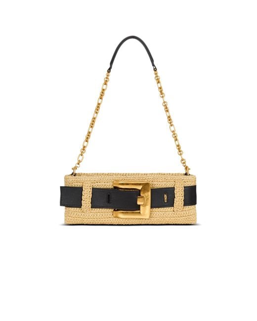 Balmain Metallic Anthem Clutch Bag