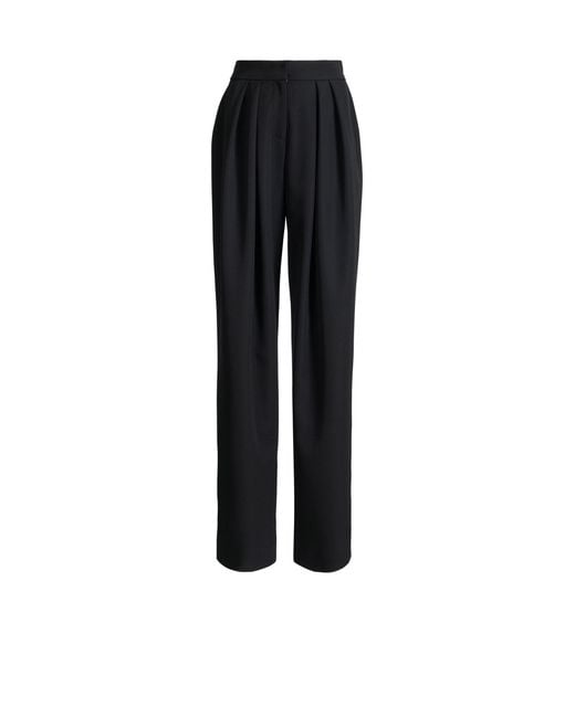 Balmain Black Grain De Poudre Trousers