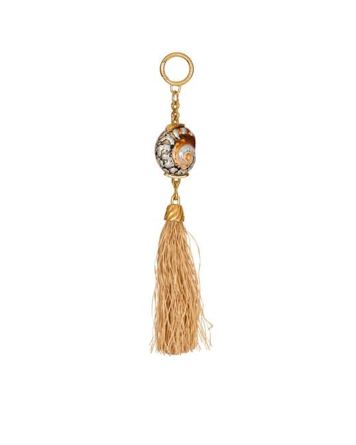 Balmain White Shell Tassel Charm