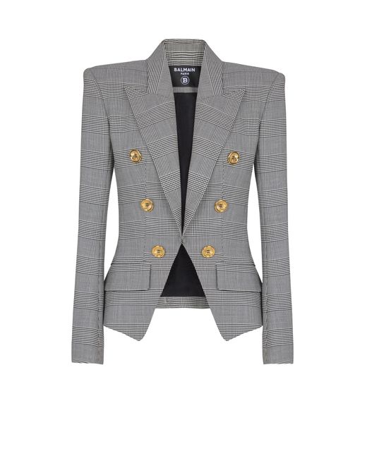Balmain Gray 6-Buttons Jacket