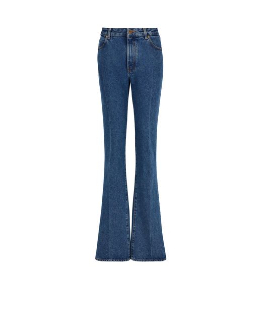 Balmain Blue Straight-Leg Denim Jeans