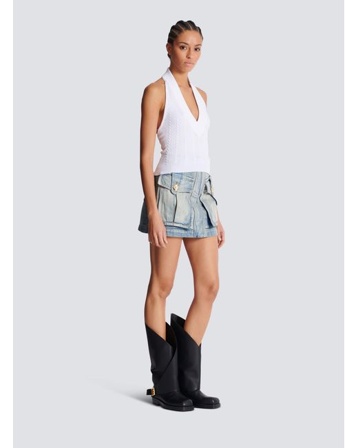 Top Balmain en coloris White