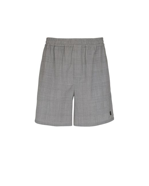 Balmain Gray Relaxed Shorts for men