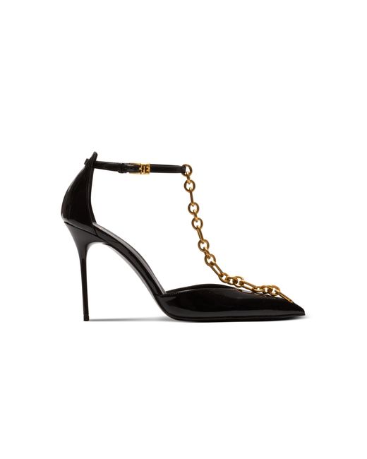 Balmain White Sync Patent Leather Stilettos
