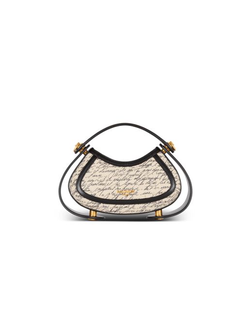Balmain White Small Jolie Madame Bag With "Love Letter" Print