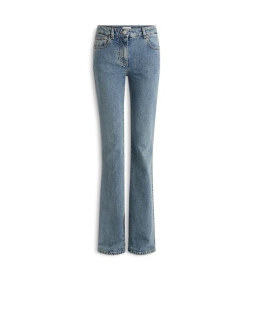Balmain Blue Bootcut Faded Denim Jeans