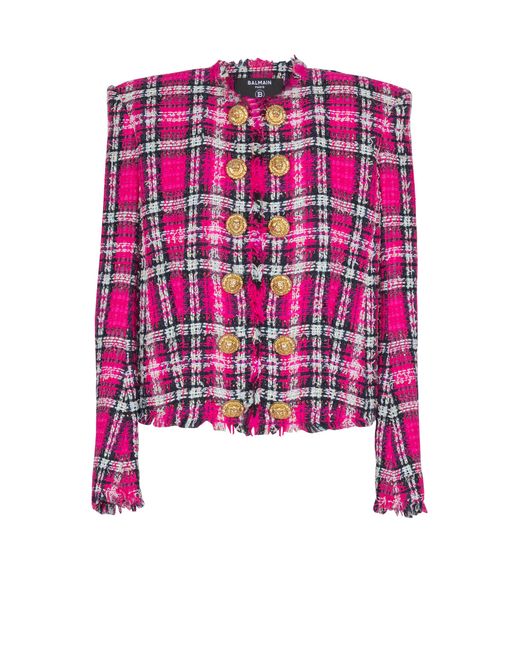 Balmain Pink Cropped Jacket