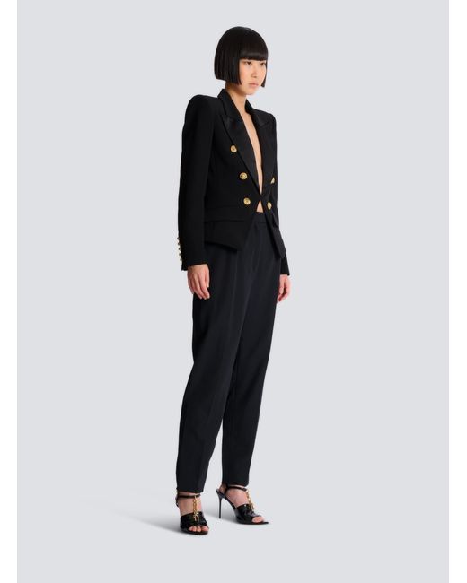 Balmain Black 6-Button Jacket
