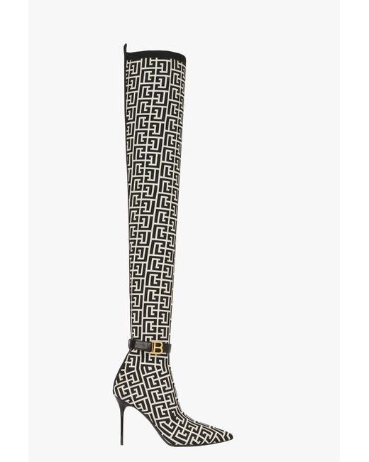 balmain white boots