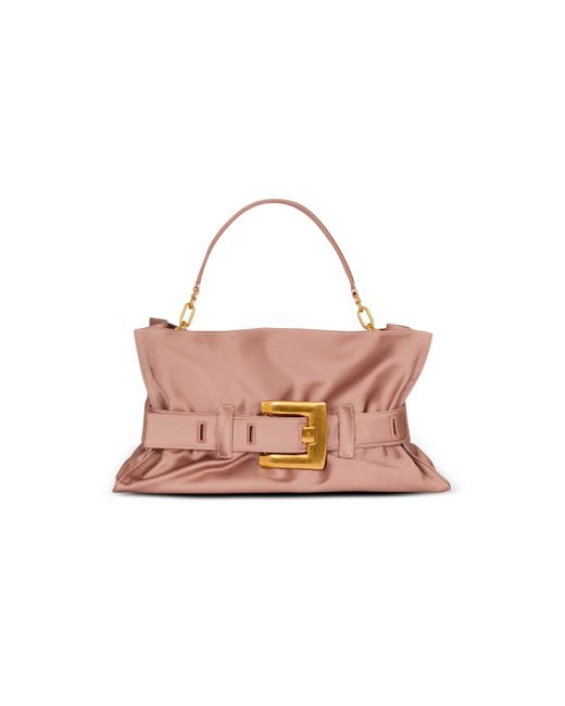 Balmain Pink Satin Anthem Medium Bag