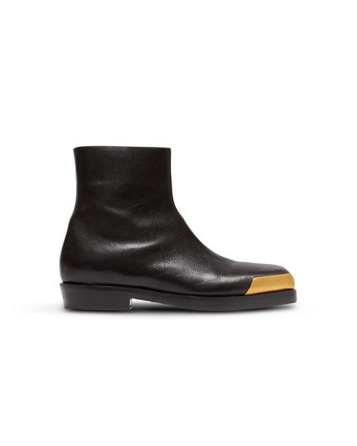 Balmain Black Square-Toe Boots for men