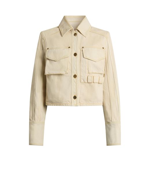 Balmain Natural Faded Denim Jacket