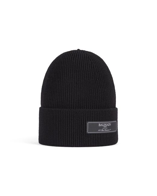 Balmain Black Paris Wool Beanie for men