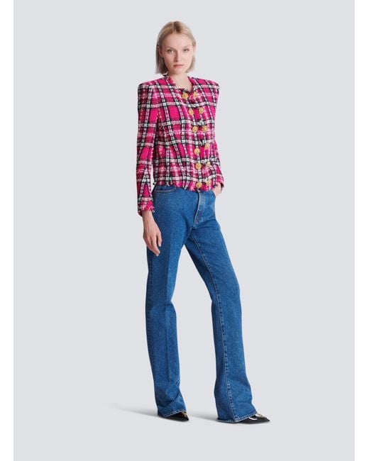 Giacca Spencer di Balmain in Pink