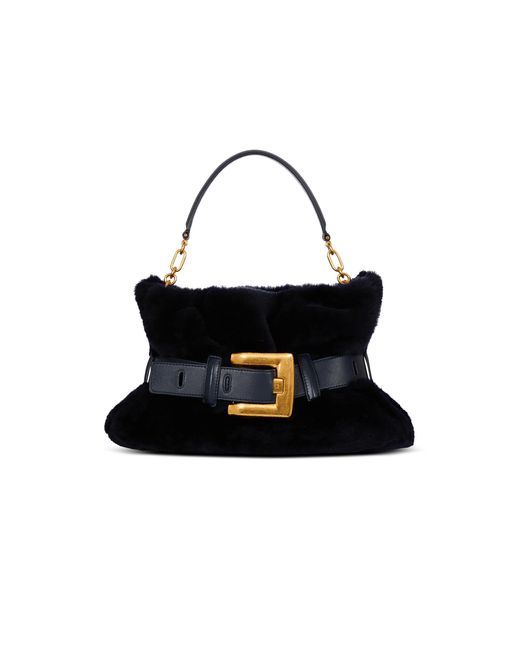 Balmain Black Medium Anthem Bag