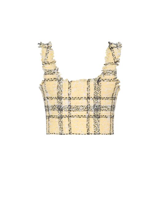 Balmain White Crop Top