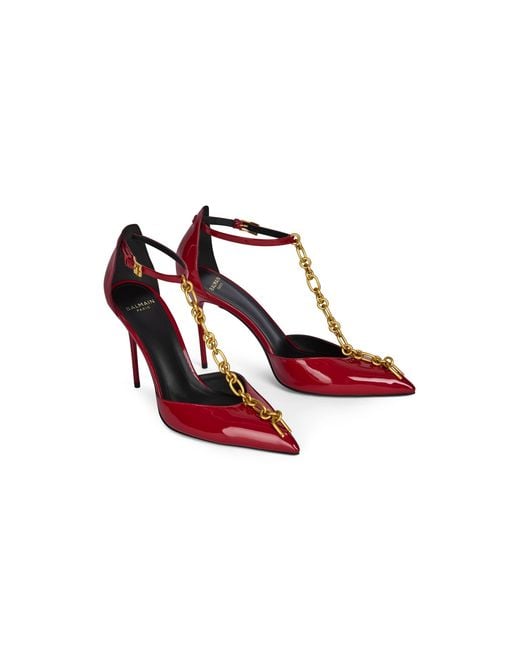 Décolleté Sync di Balmain in Red
