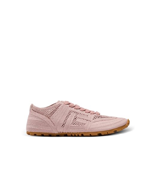 Balmain Pink Racer 45 Macramé Trainers