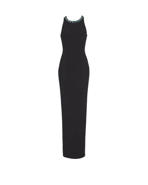 Balmain Black Long Sleeveless Dress
