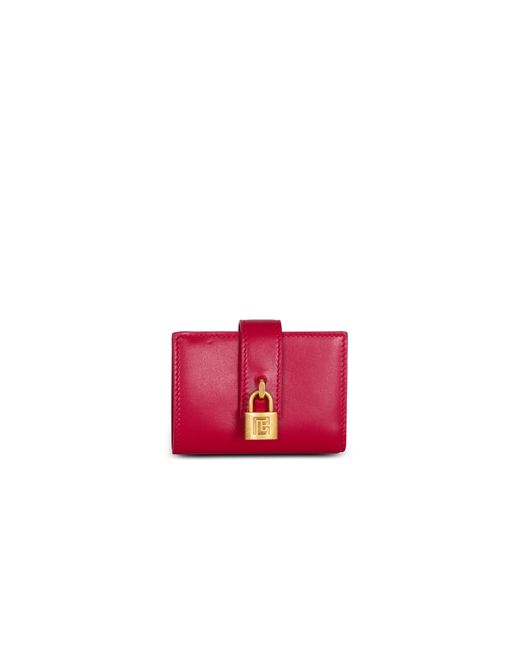 Balmain Red Pulse Leather Purse