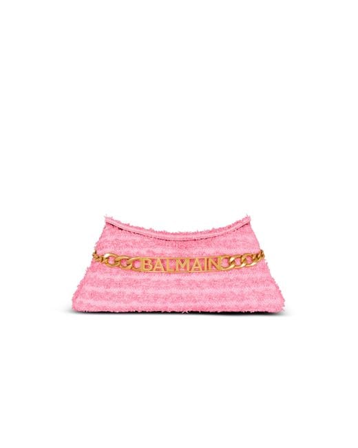 Balmain Pink 1945 Soft Clutch Bag