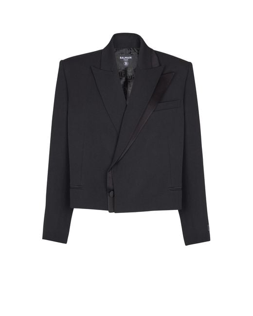 Balmain Blue Grain De Poudre Jacket for men