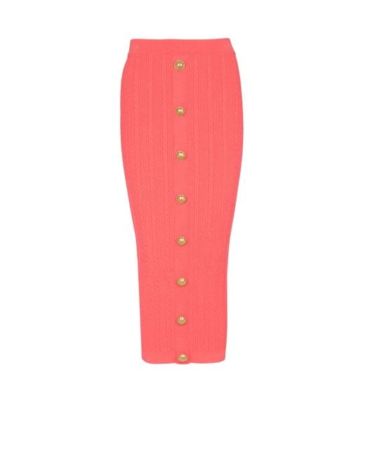 Gonna Midi di Balmain in Pink