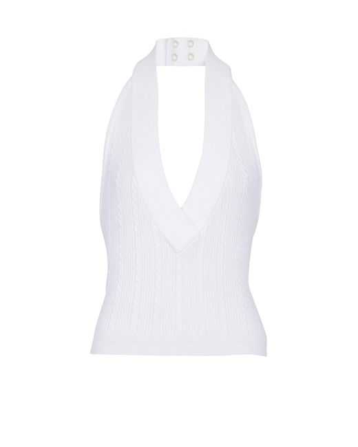 Top Balmain en coloris White
