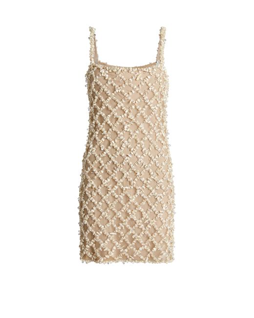 Balmain Natural Mesh Shell Dress