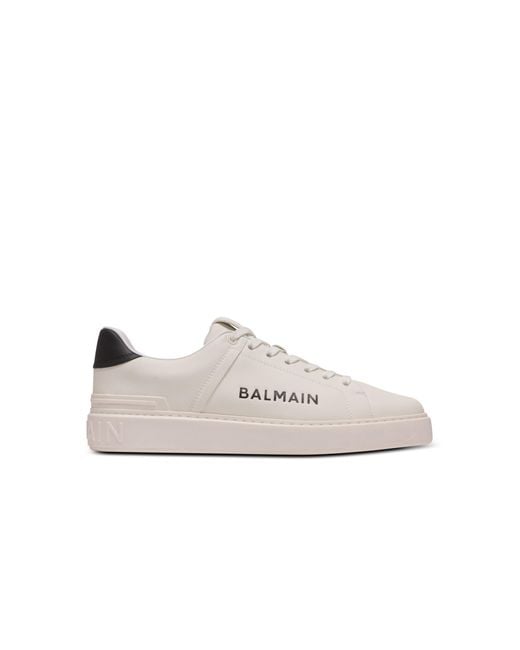 Balmain White B-Court Trainers for men