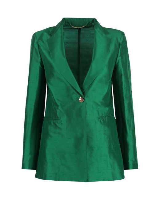 Max Mara Studio Green Doroty Single-breasted One Button Jacket