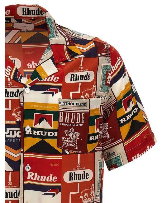 Rhude Red 'Cigaretta' Shirt for men