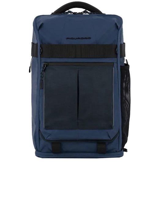 Piquadro Blue Bike Backpack Computer And Ipad Holder Bags