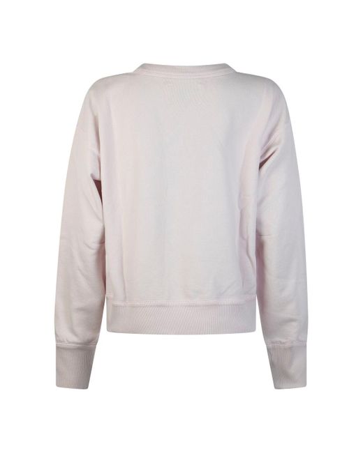 Isabel Marant Gray Light Pink Cotton Blend Sweatshirt