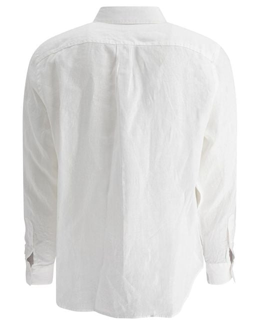 Vince White Linen "Utility" Shirt for men