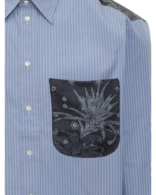 Pierre Louis Mascia Blue Pierre Louis Mascia Silk And Cotton Shirt for men