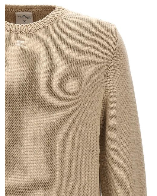 Courreges Natural Side Opening Sweater for men