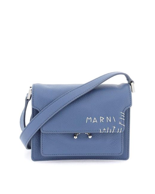 Marni Blue Mini Soft Trunk Shoulder Bag for men